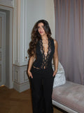 Alana-pitsitoppi – musta