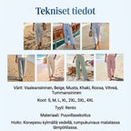 Tyylikkäät, väljät siniraitaiset housut