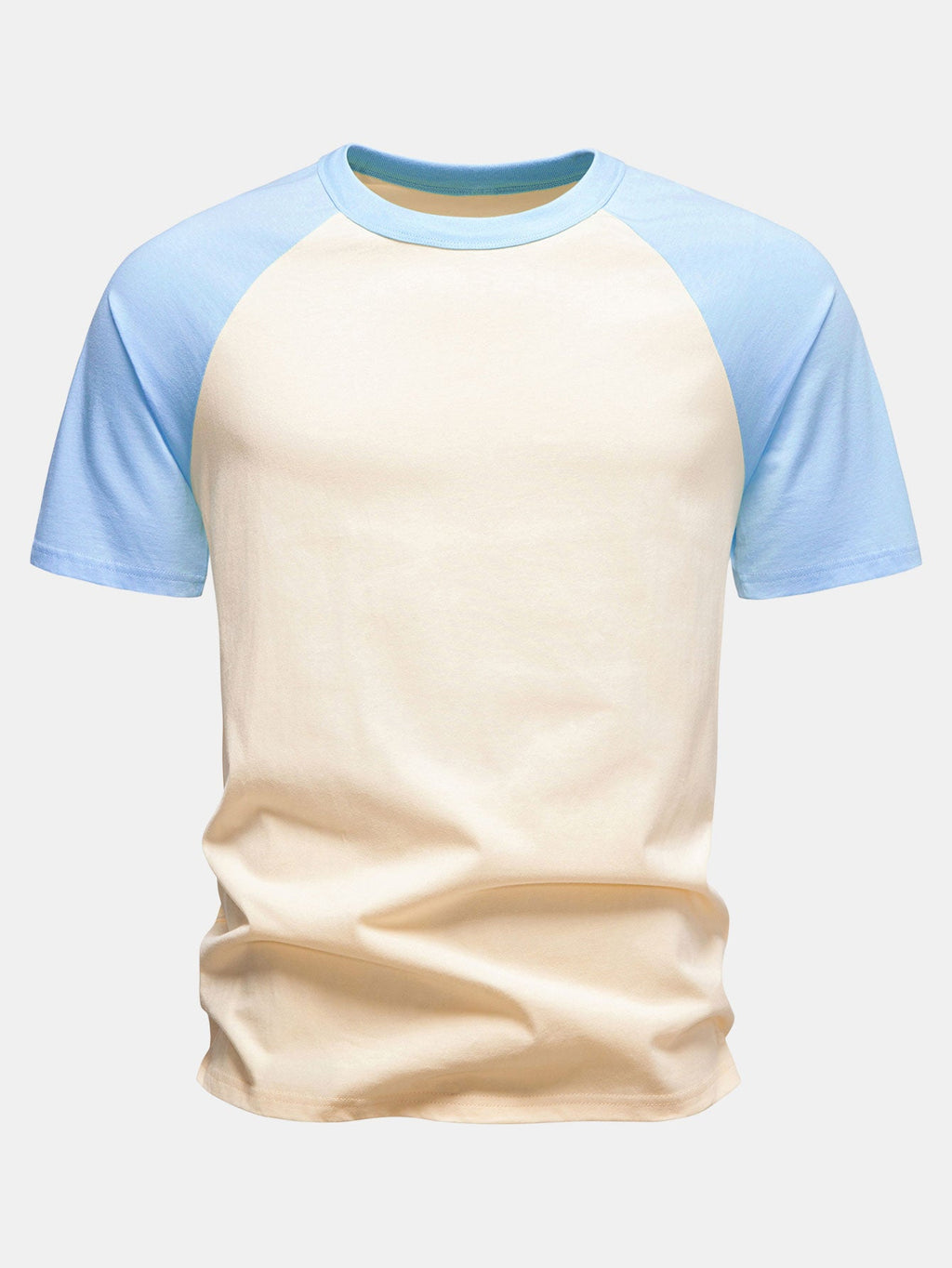 Puuvillainen T-paita raglan-hihoilla