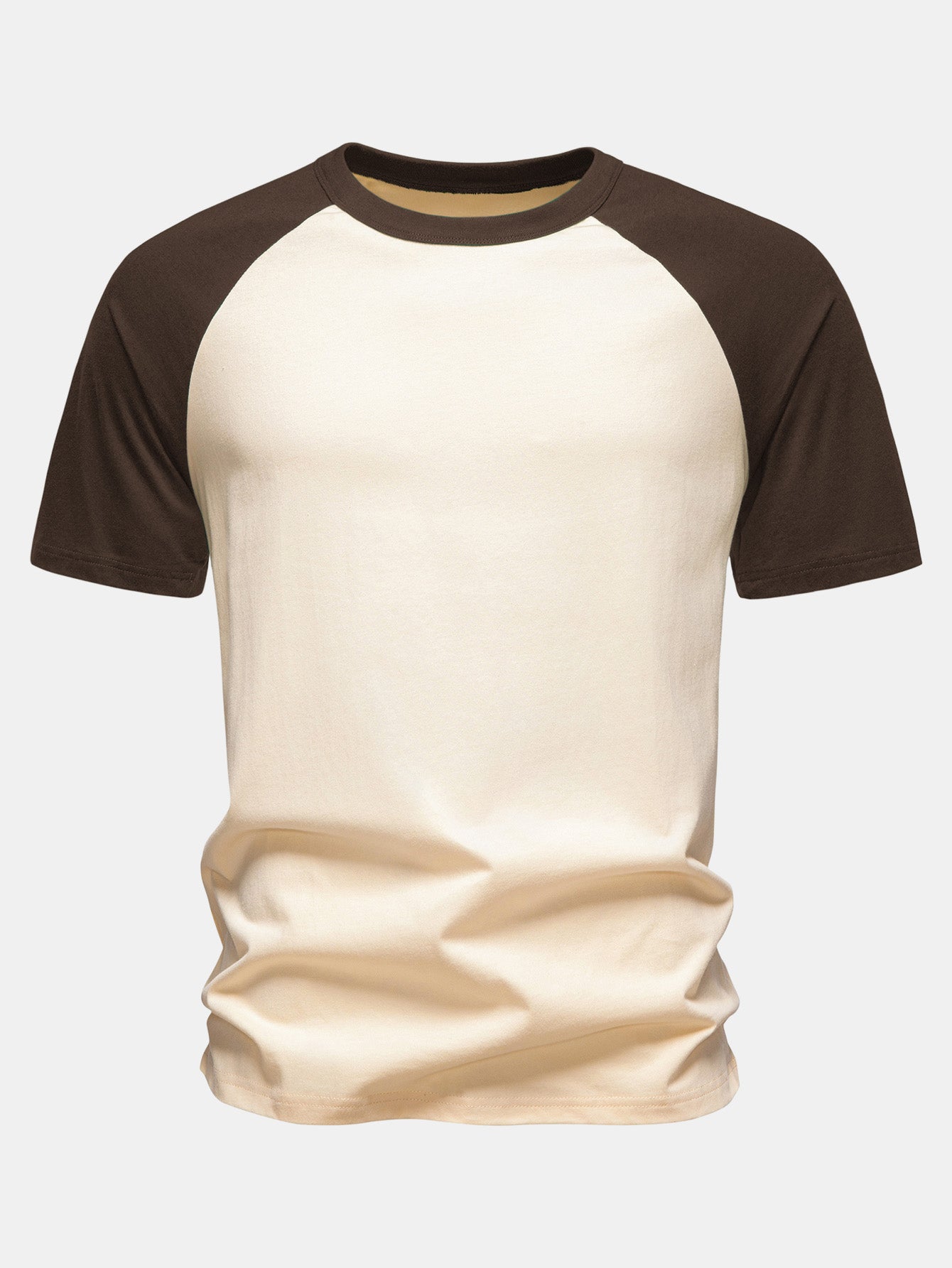 Puuvillainen T-paita raglan-hihoilla