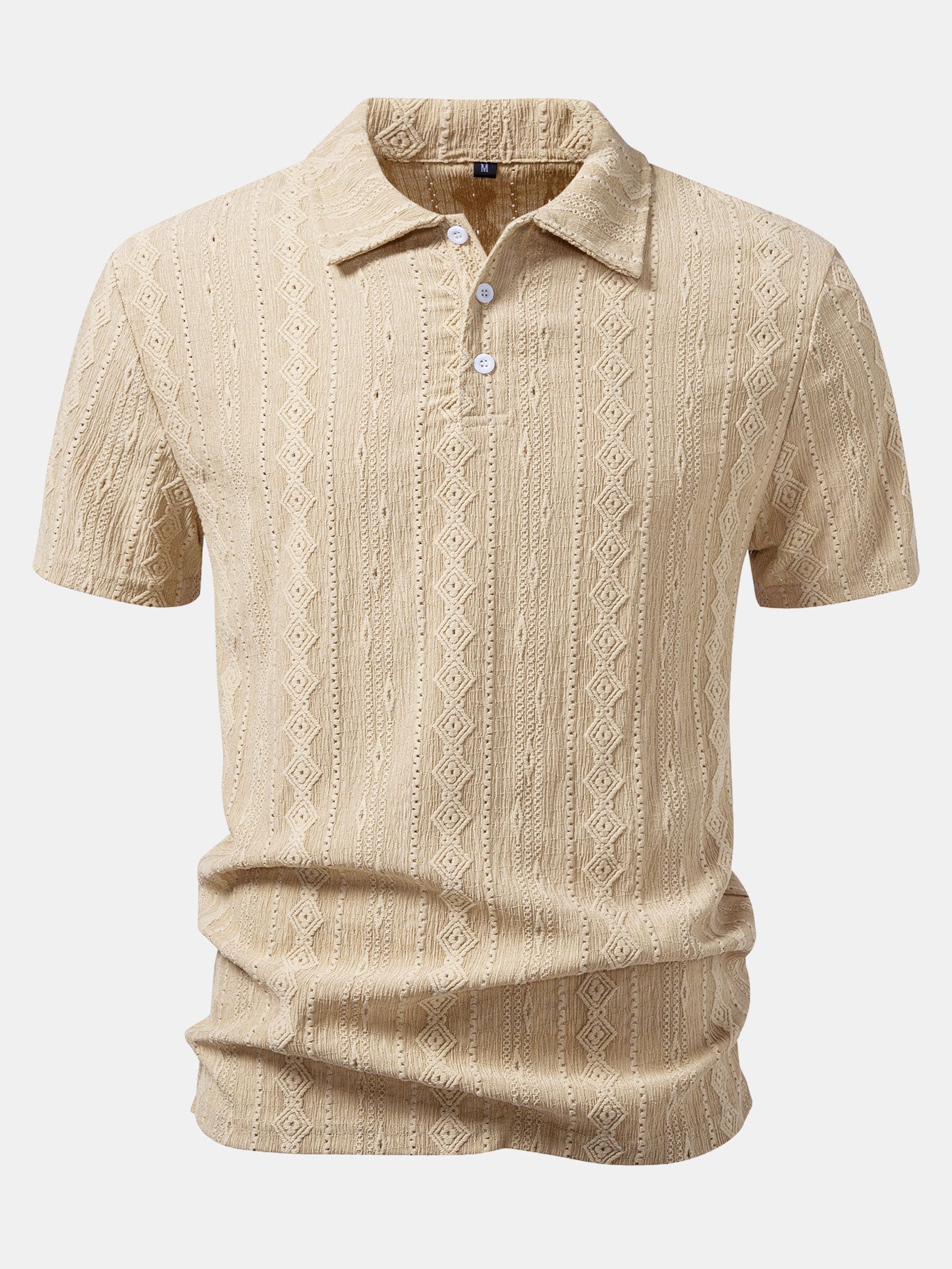Geometrinen jacquard-pikeepaita