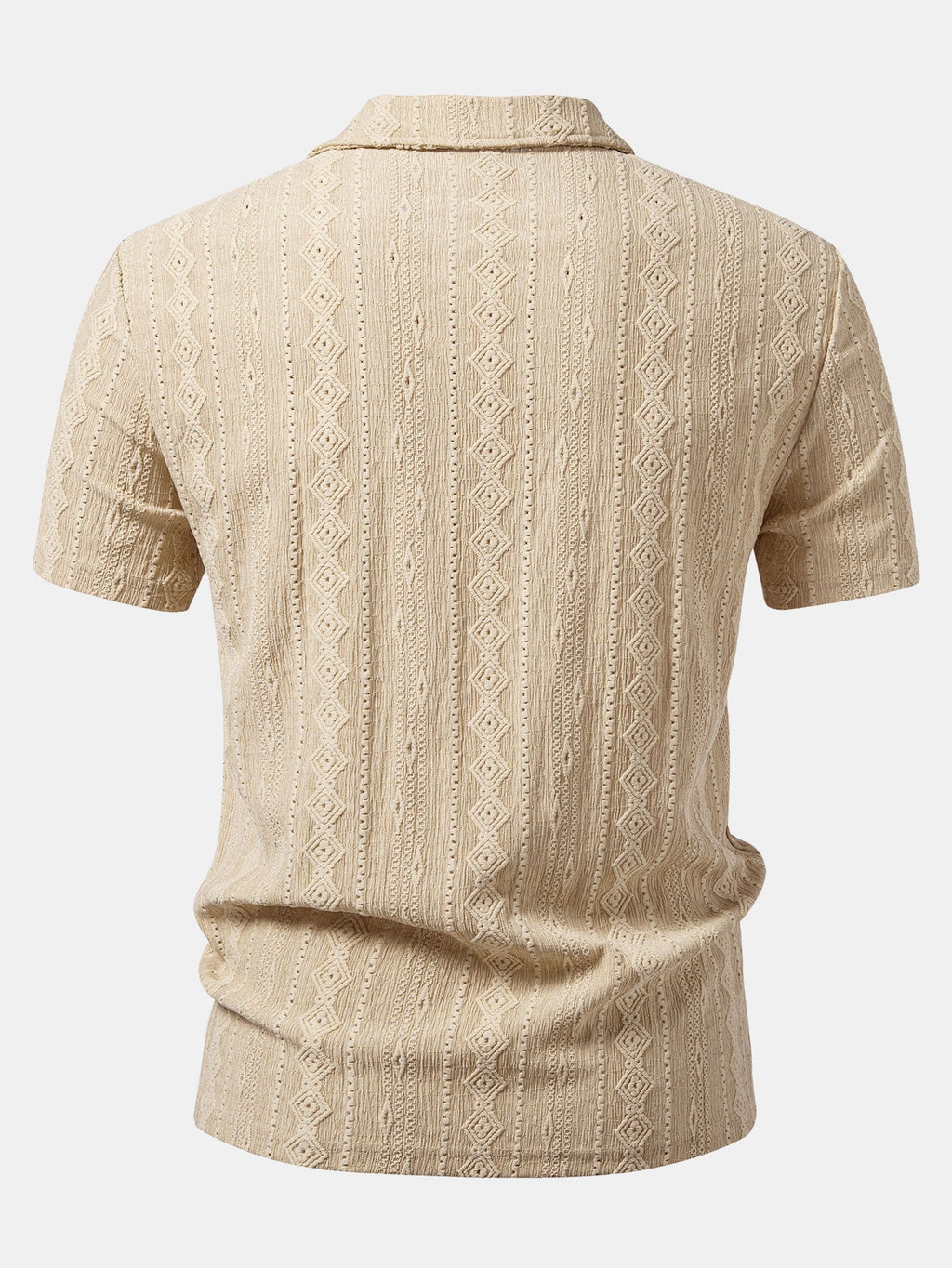 Geometrinen jacquard-pikeepaita