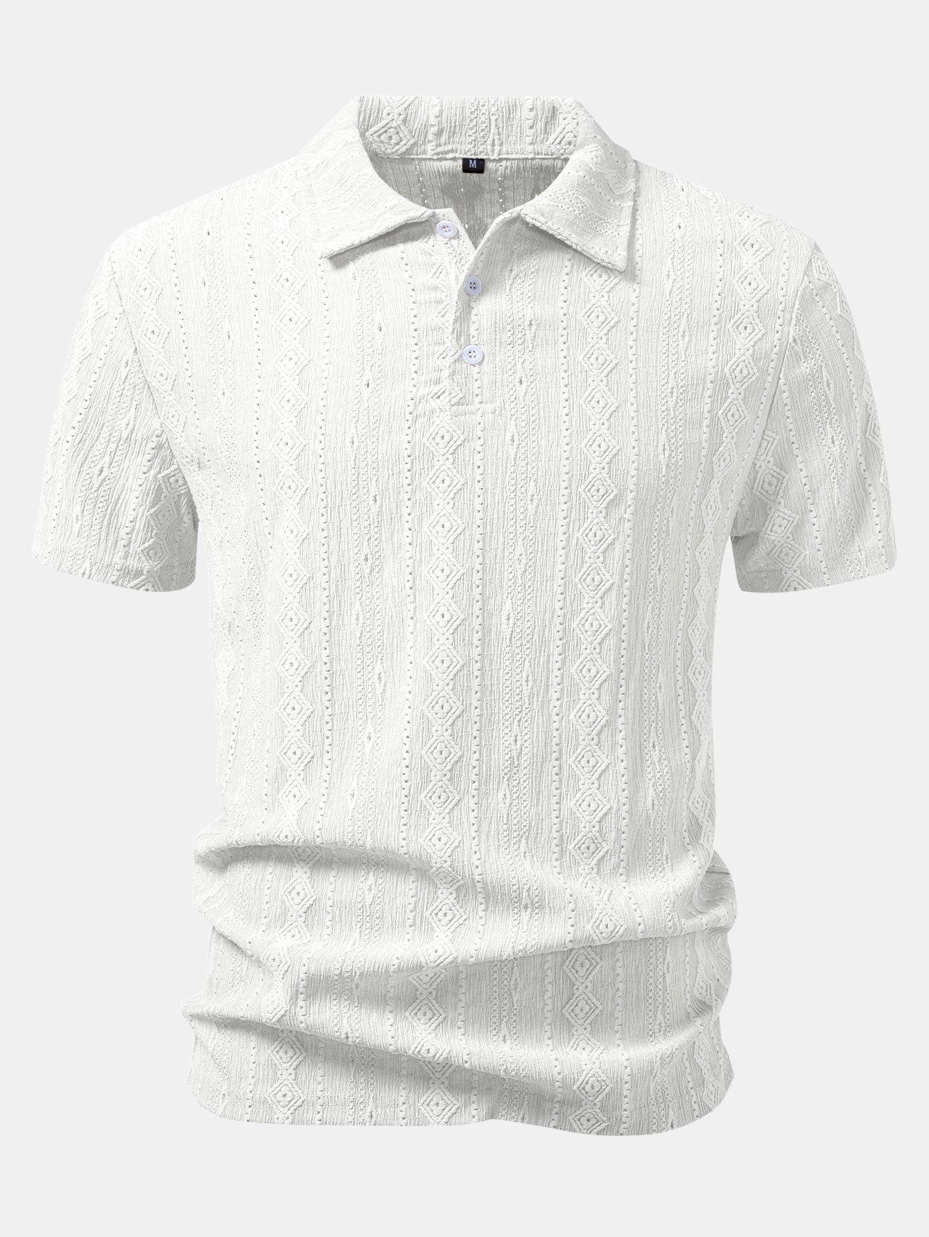 Geometrinen jacquard-pikeepaita