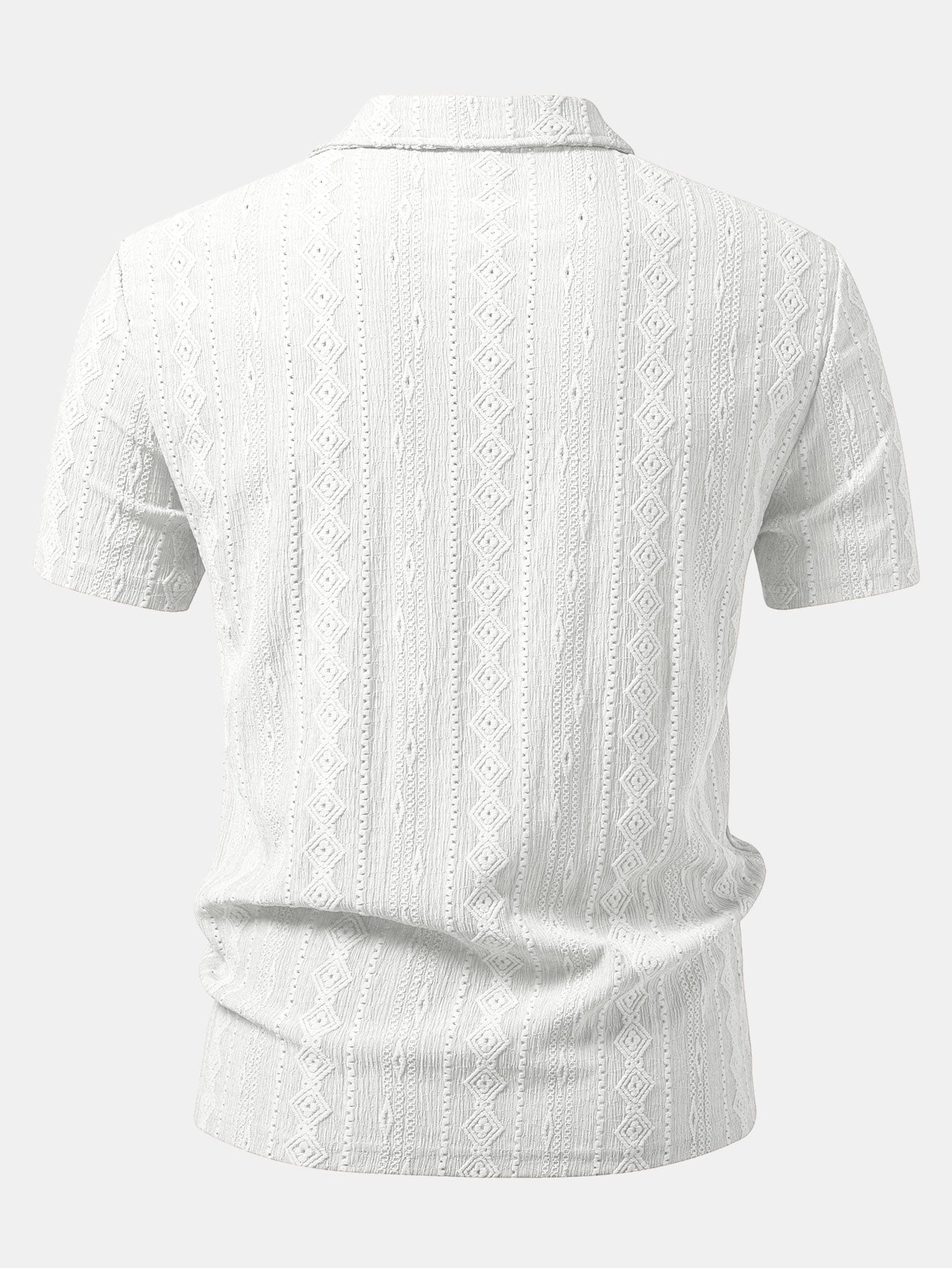 Geometrinen jacquard-pikeepaita