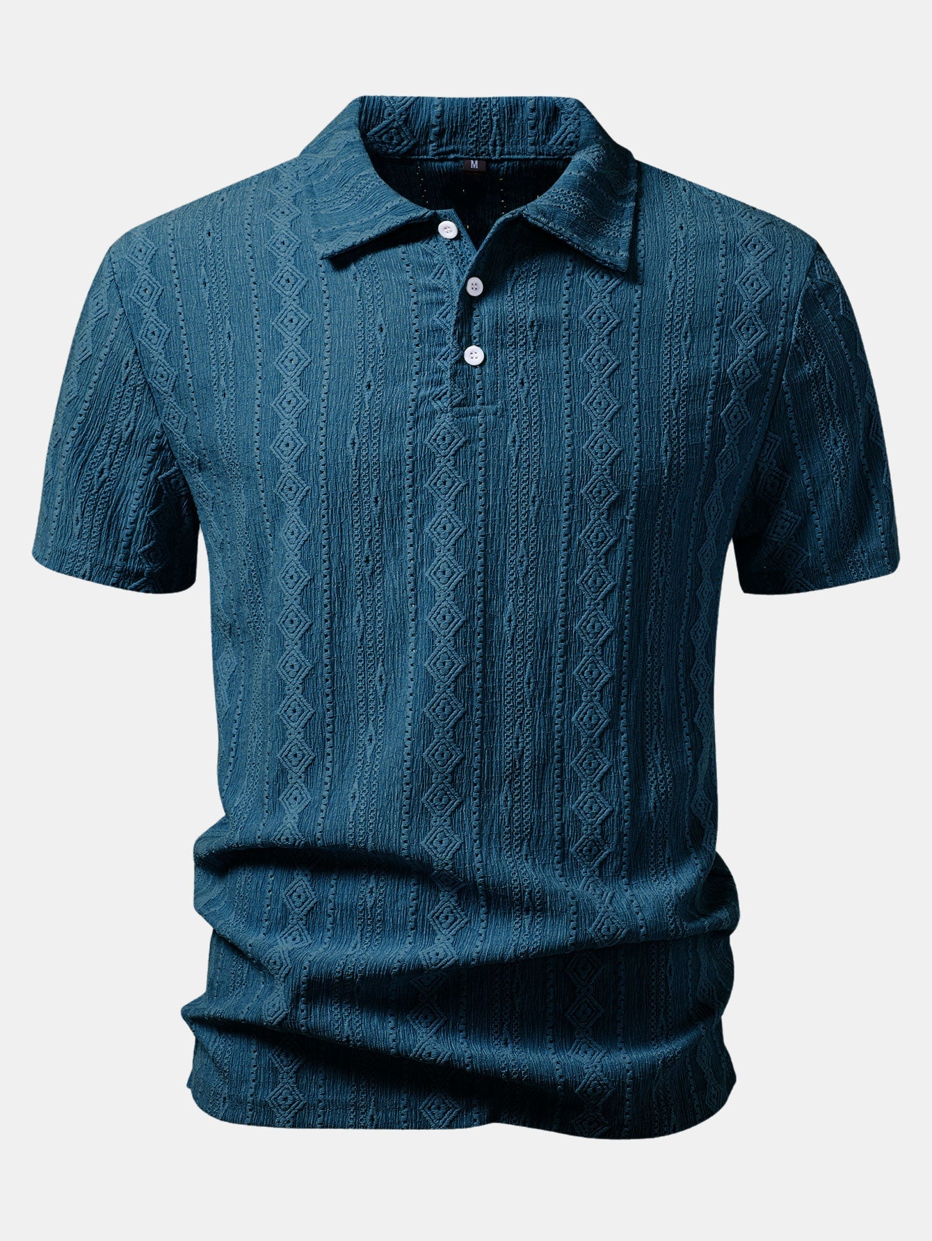 Geometrinen jacquard-pikeepaita