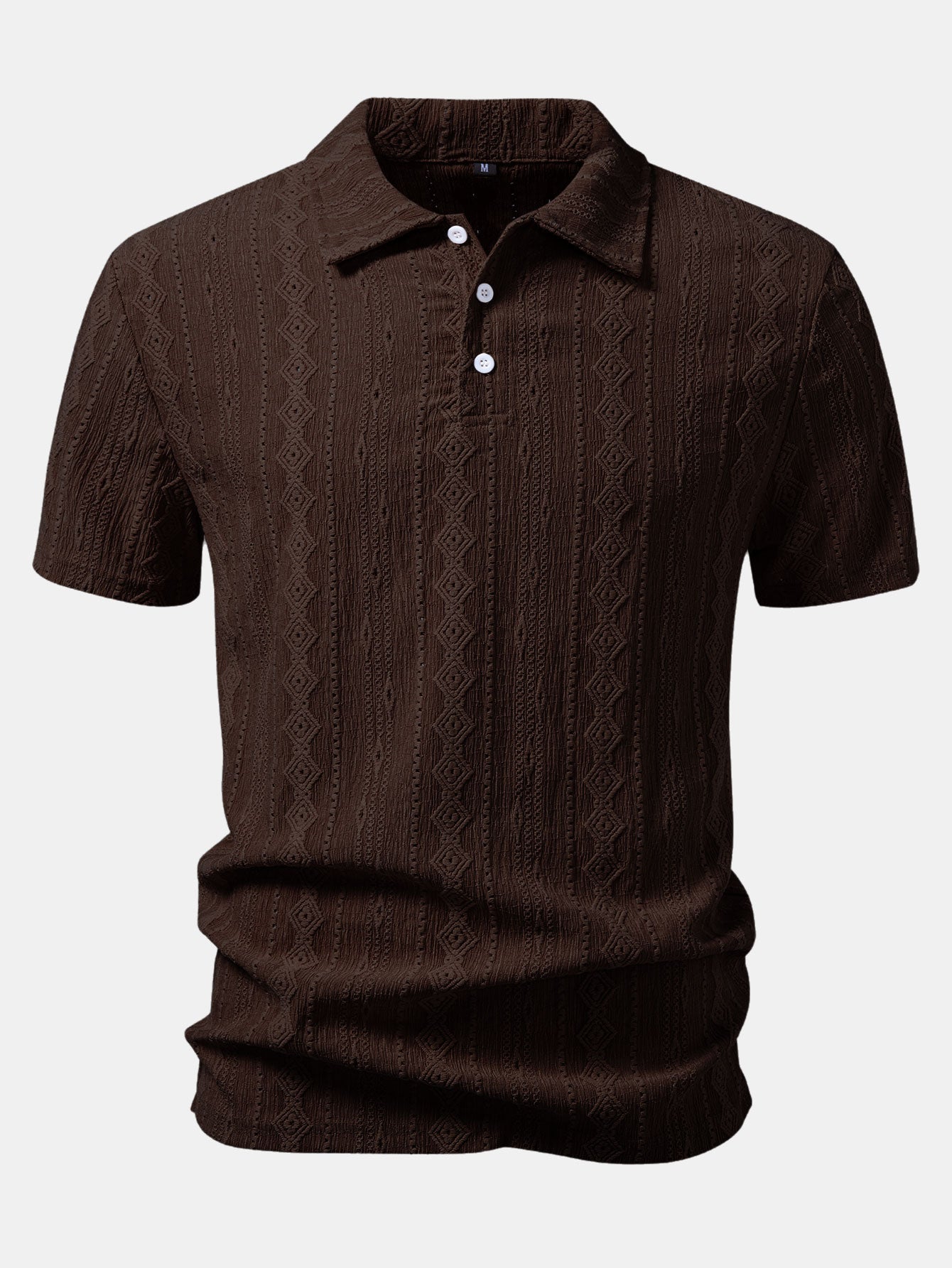 Geometrinen jacquard-pikeepaita