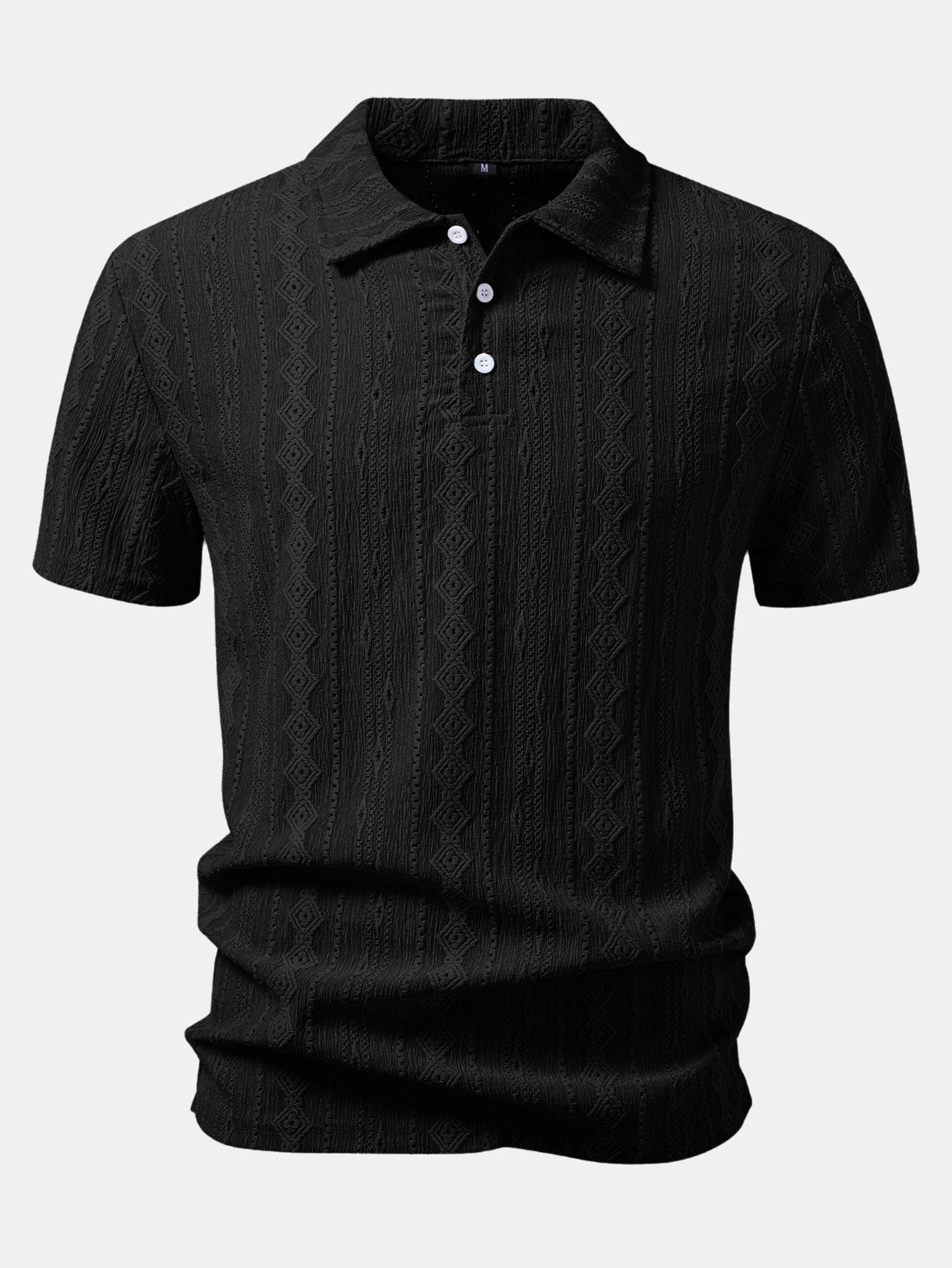 Geometrinen jacquard-pikeepaita