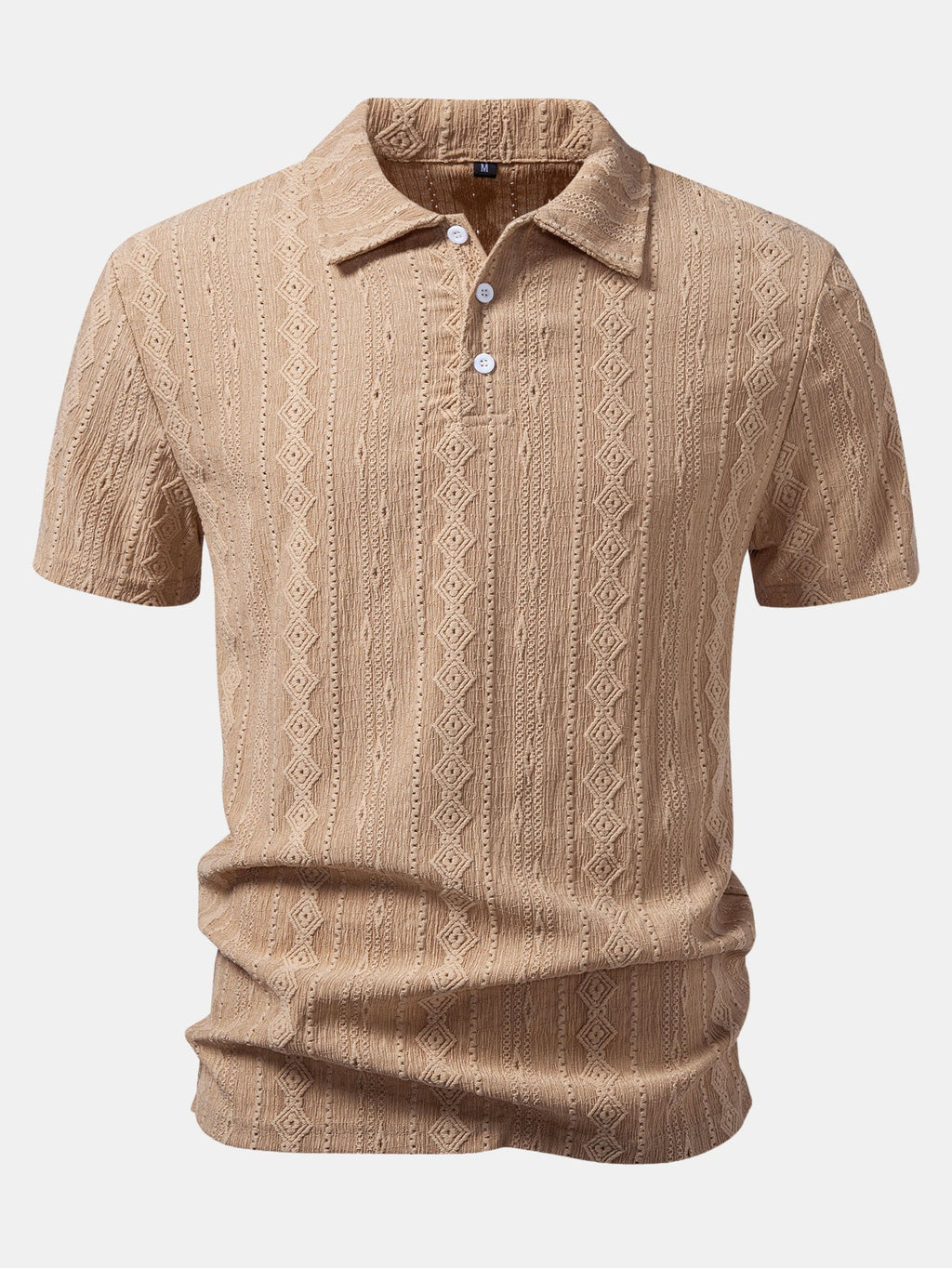 Geometrinen jacquard-pikeepaita