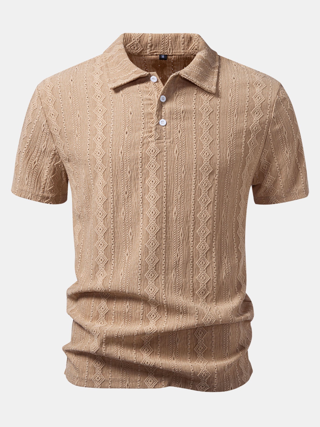Geometrinen jacquard-pikeepaita