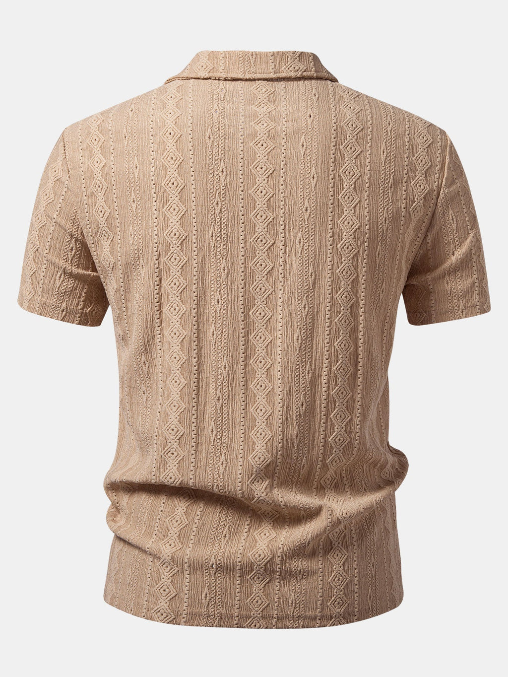 Geometrinen jacquard-pikeepaita