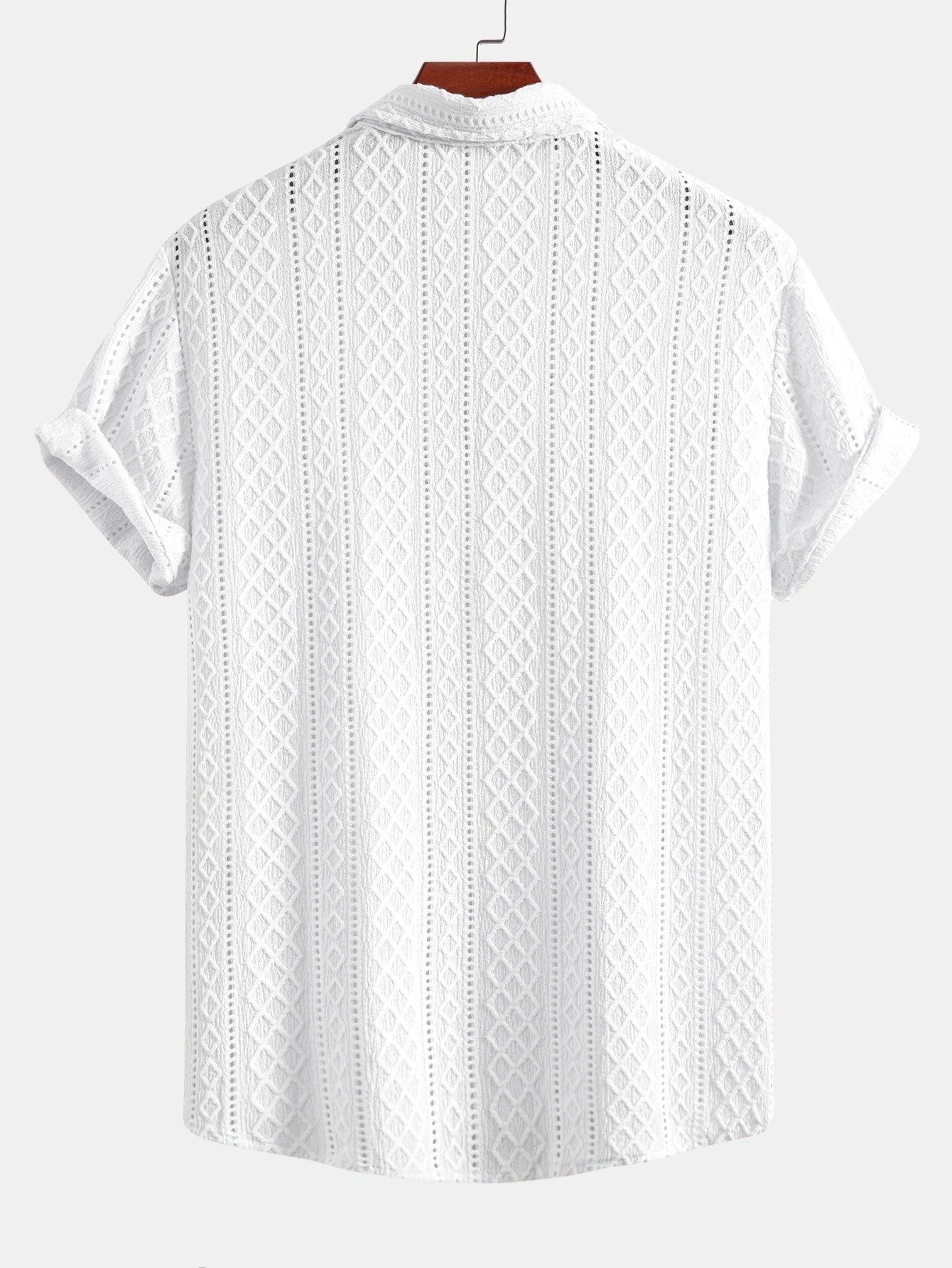 Setti: jacquard-nappipaita vinoneliökuviolla ja kreppipintaiset shortsit