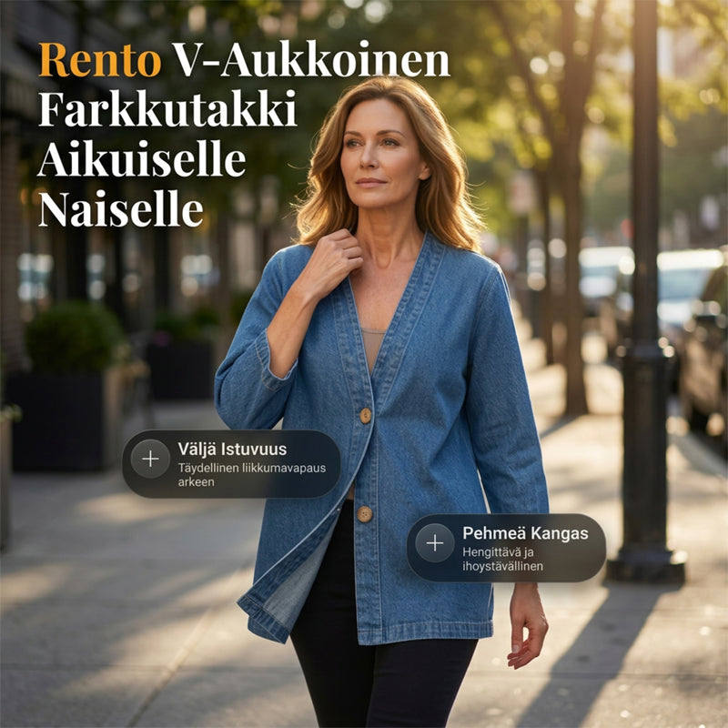 Klassinen naisten farkkutakki, napit