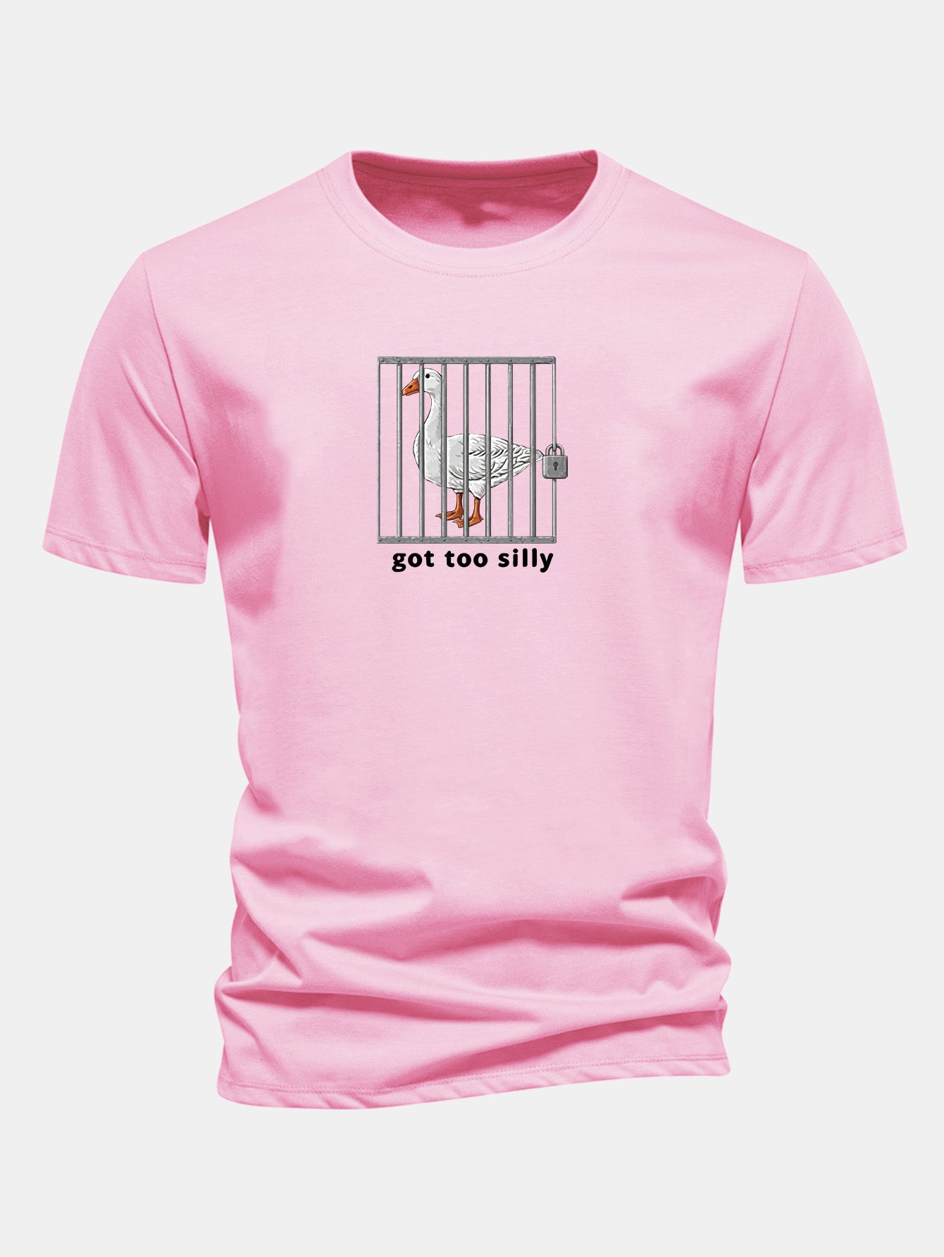 Puuvillainen T-paita Silly Goose -printillä