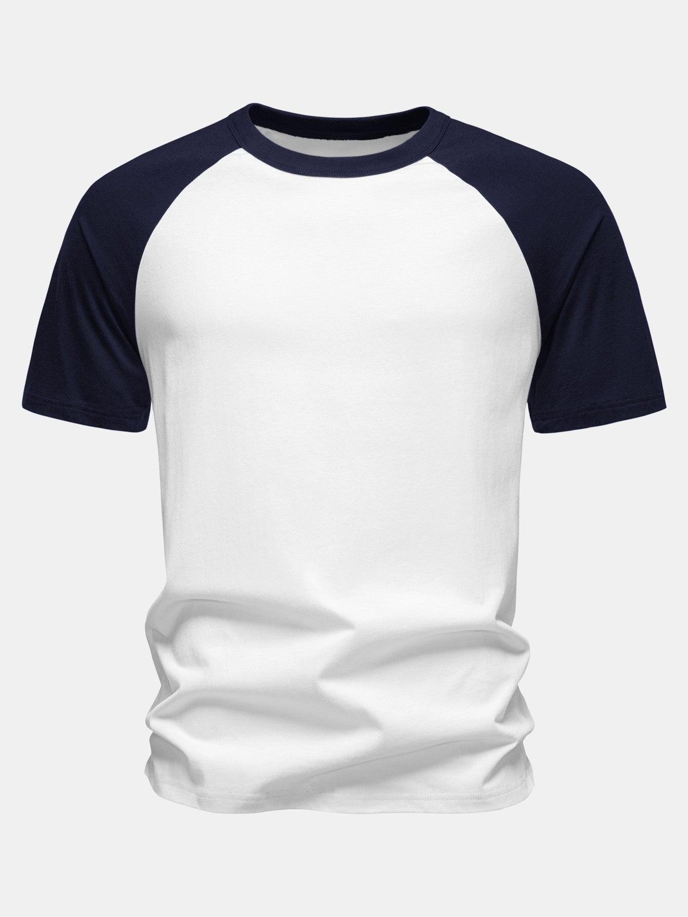 Puuvillainen T-paita raglan-hihoilla