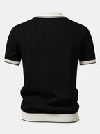 Ribbikauluksisen pikeepaidan ja kapenevien slim fit -housujen täydentävä tuotekuva 8