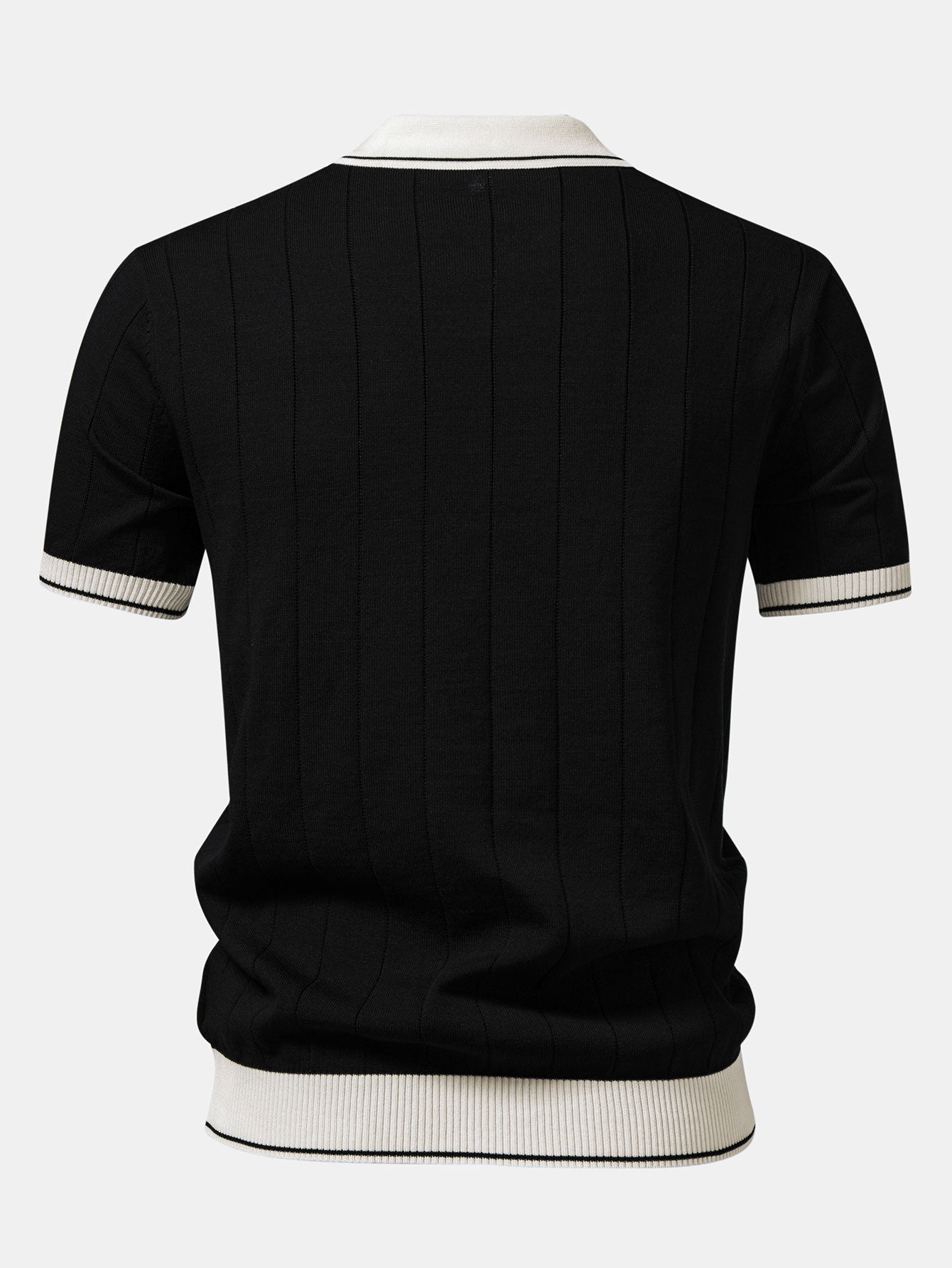 Setti: ribbikauluksinen pikeepaita ja kapenevat slim fit -housut