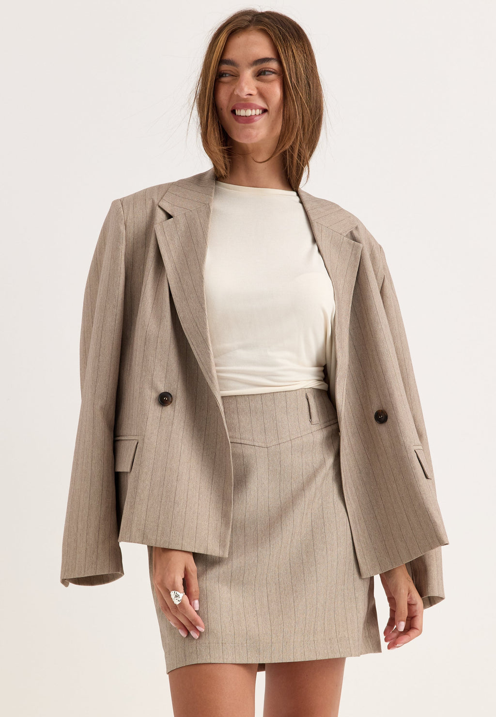 Beige minihame