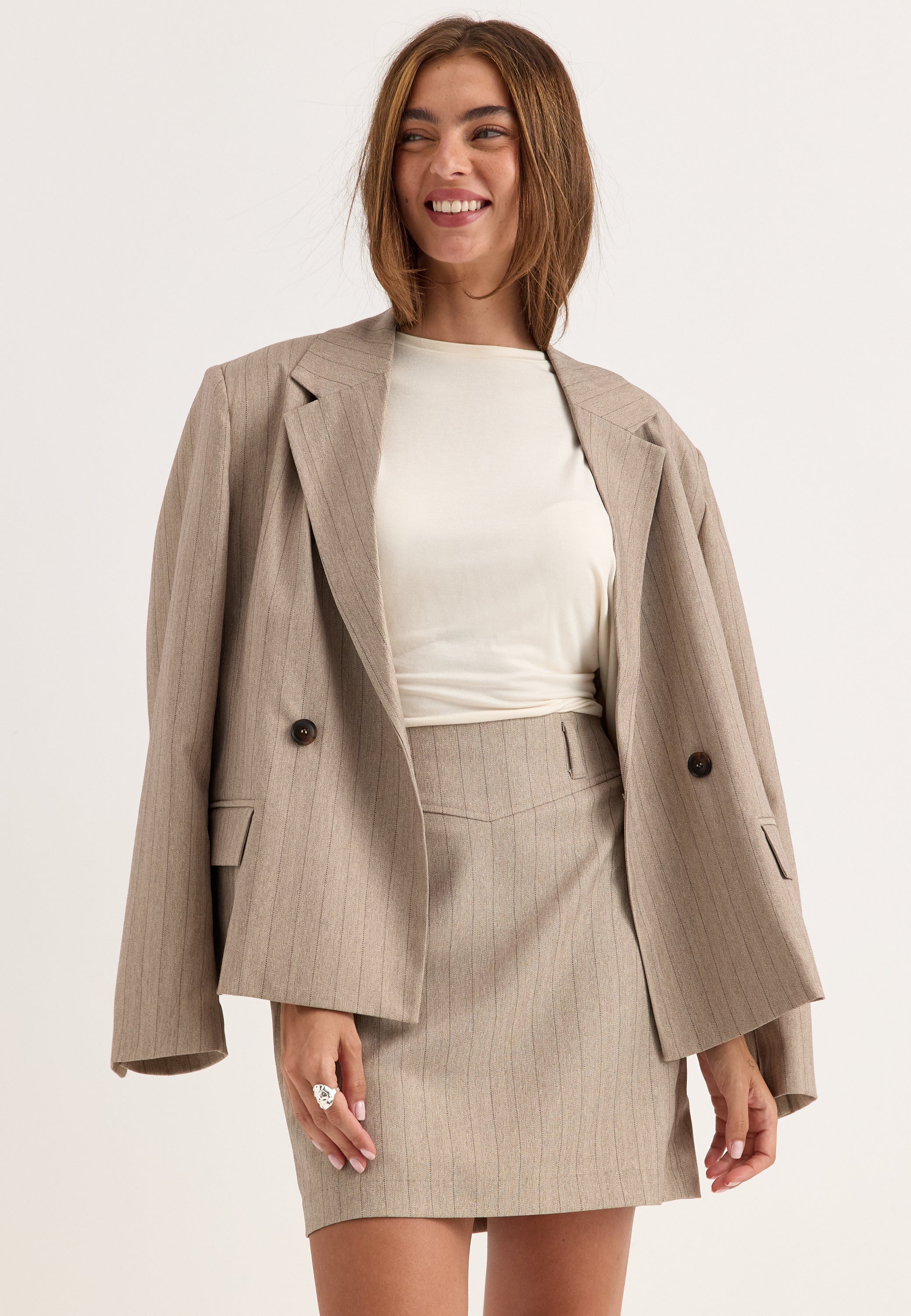 Beige minihame