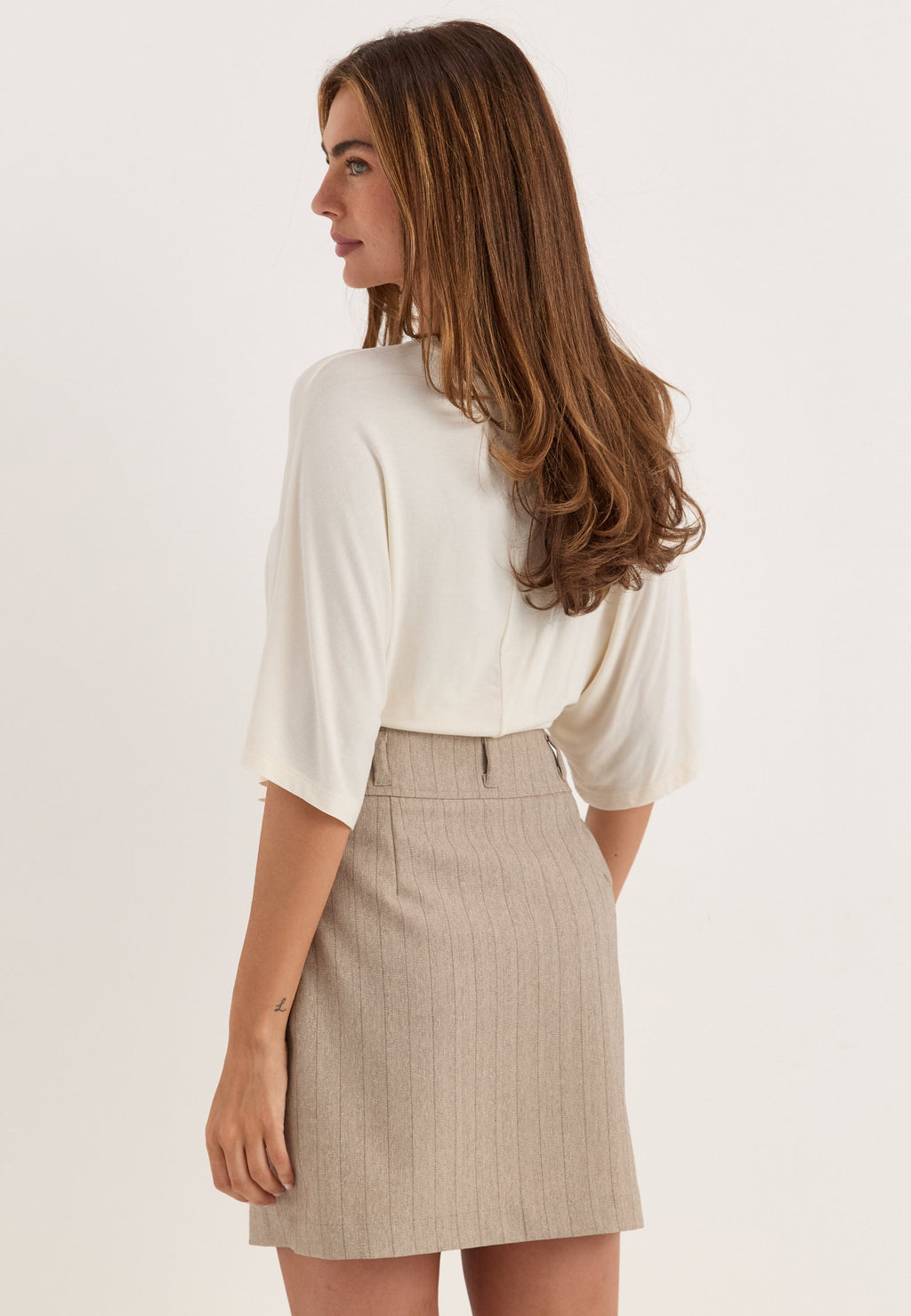 Beige minihame