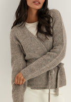 Beige neulecardigan