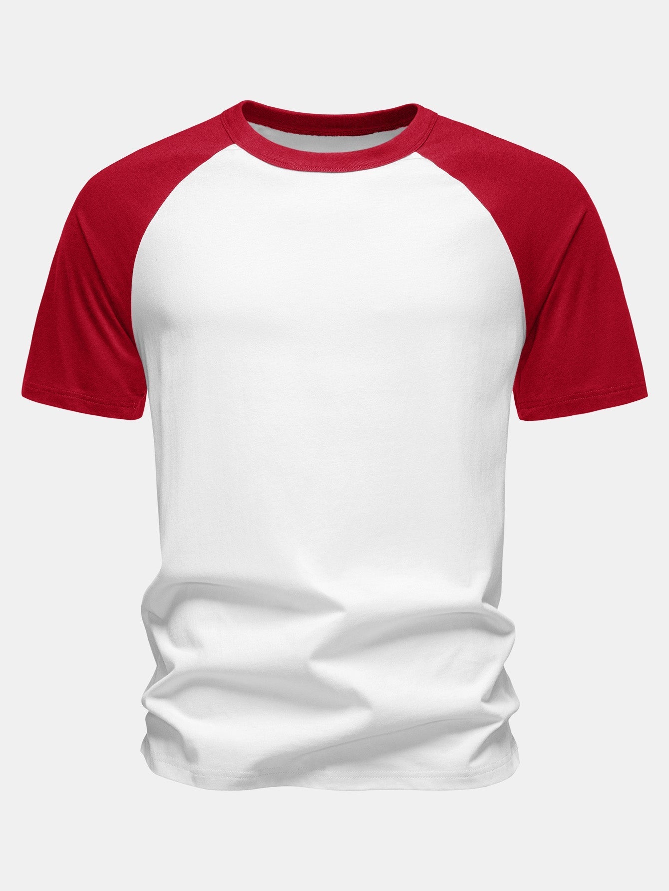Puuvillainen T-paita raglan-hihoilla