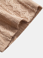 Vaaleanruskean jacquard-pikeepaidan hihansuu