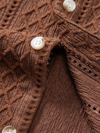 Setti: jacquard-nappipaita vinoneliökuviolla ja kreppipintaiset shortsit