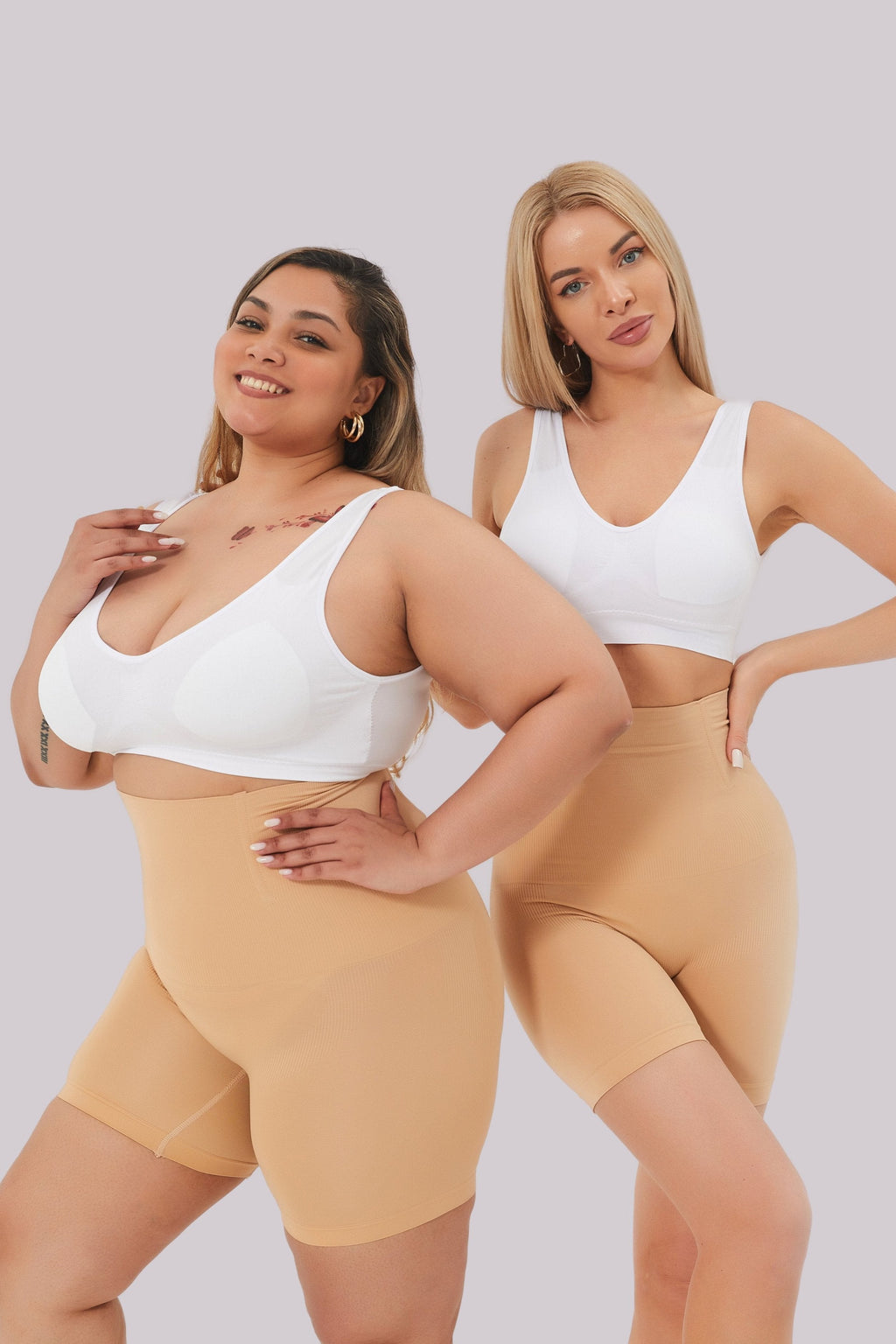 Korkeavyötäröiset shaper-shortsit (Amelie)
