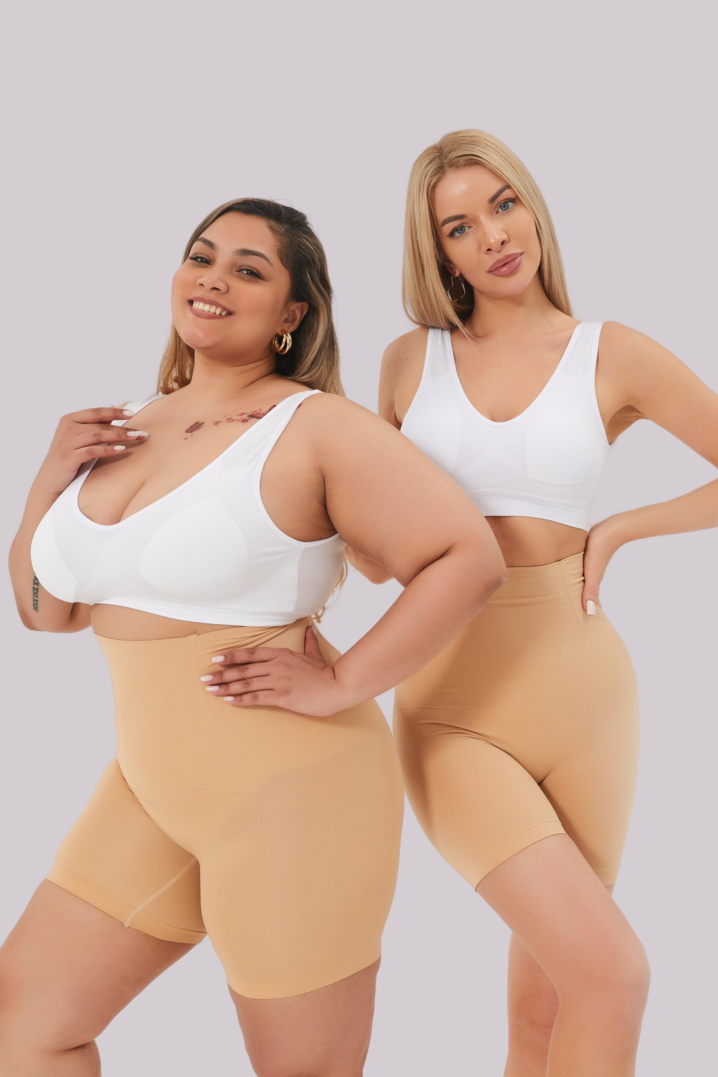 Korkeavyötäröiset shaper-shortsit (Amelie)