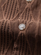 Setti: jacquard-paita kuubalaisella kauluksella ja kreppipintaiset shortsit
