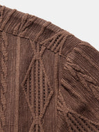 Setti: jacquard-paita kuubalaisella kauluksella ja kreppipintaiset shortsit