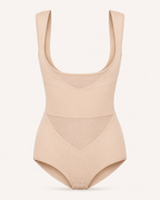 Ihonvärinen avoimen rinnan muotoileva bodysuit, tekninen tuotekuva