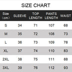 Kaksiosaisen printtisetin vaatemitat koossa S–3XL