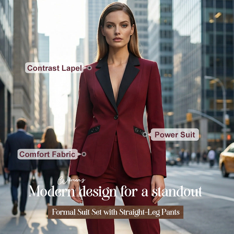 Moderni juhlamekko, jossa on tiukat housut