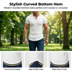 Yksivärinen slim fit Henley-paita miehille