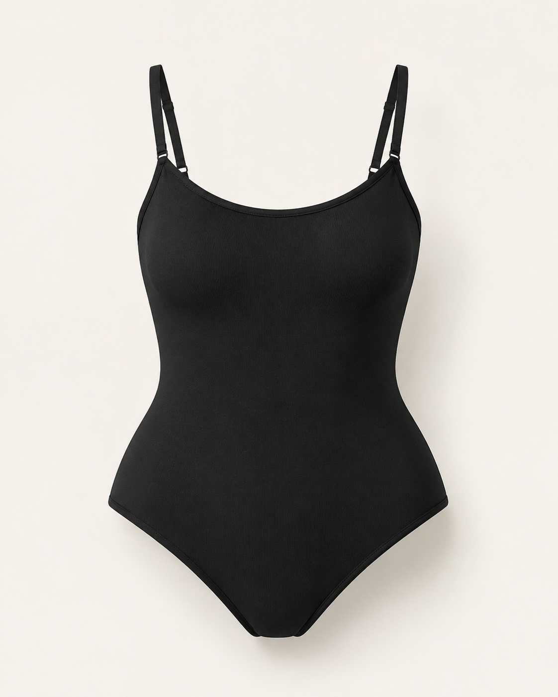 Seamless shaping bodysuit in black, product-only studio view