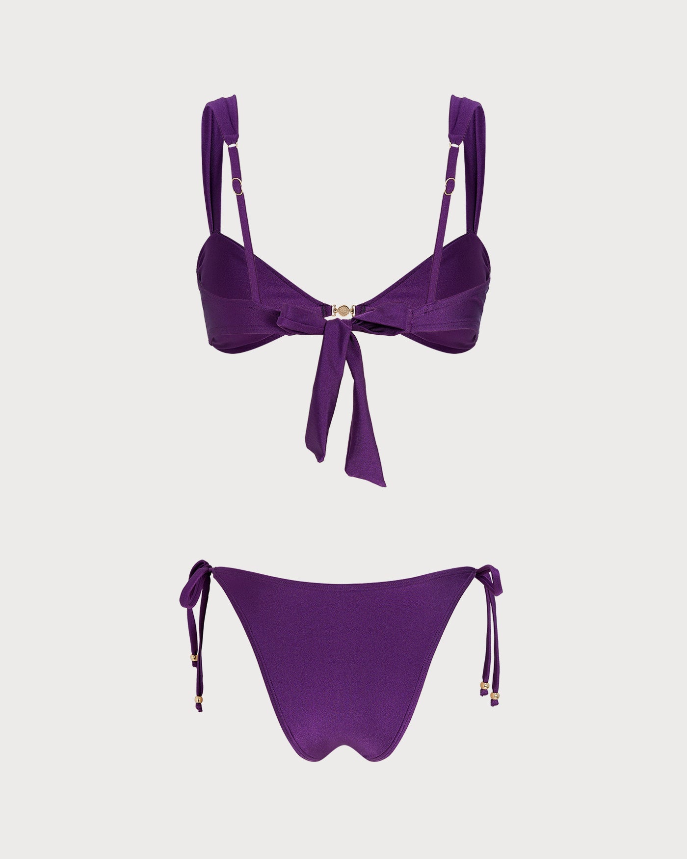 Kolmiobikinit nyörikiristyksellä, violetti