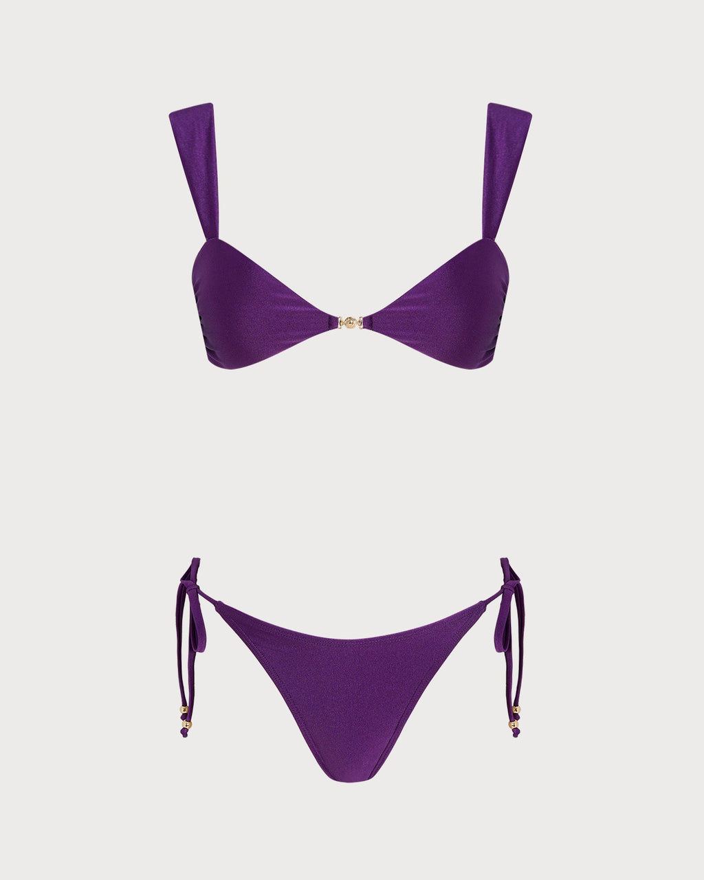 Kolmiobikinit nyörikiristyksellä, violetti