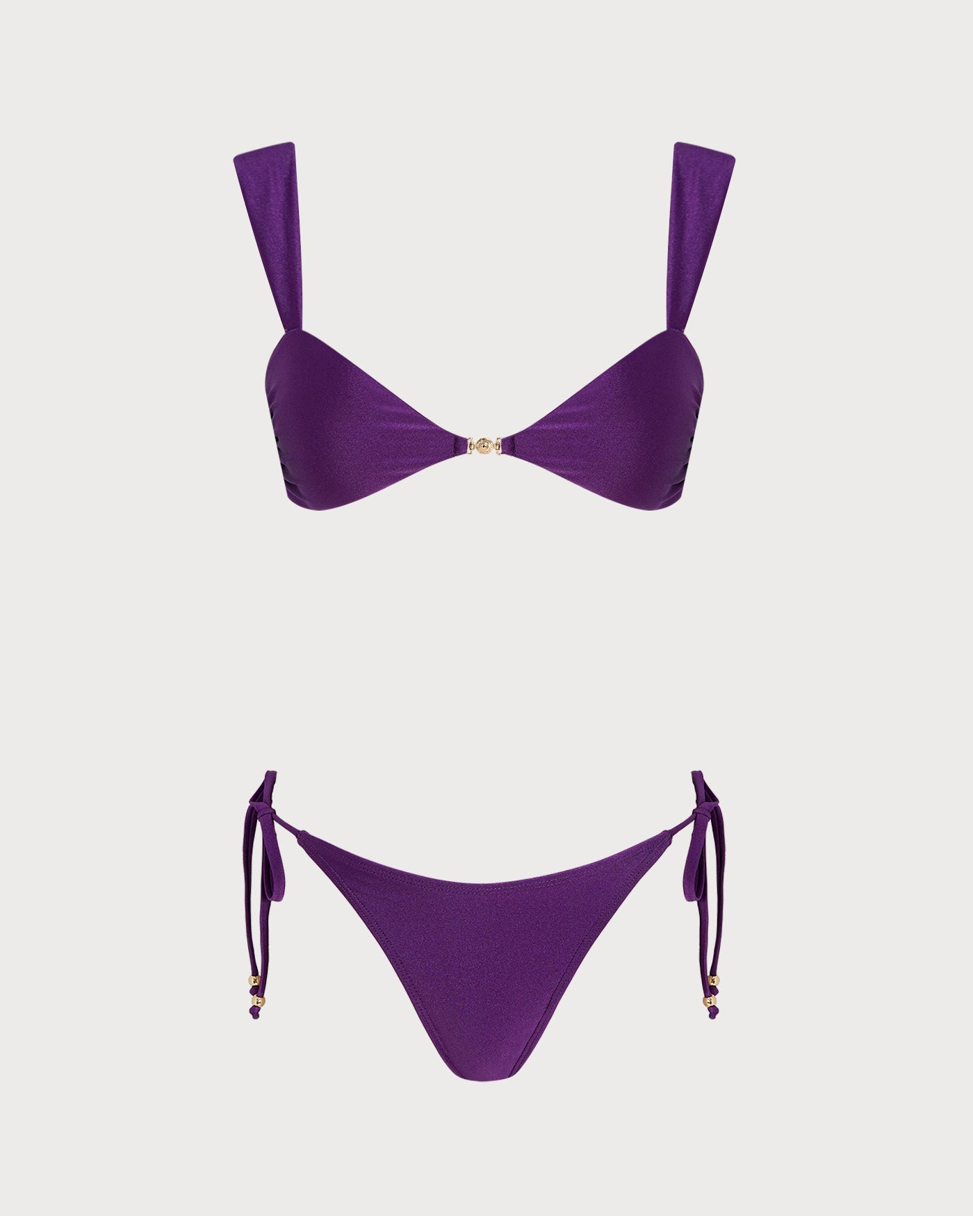 Kolmiobikinit nyörikiristyksellä, violetti
