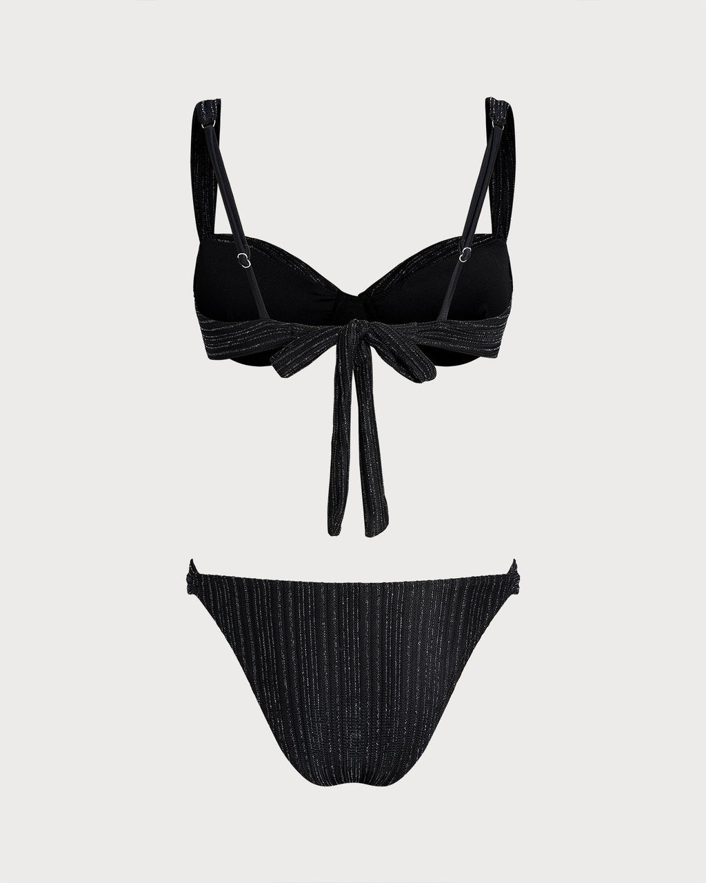 Paljettibikinit tuellisilla kupeilla, musta