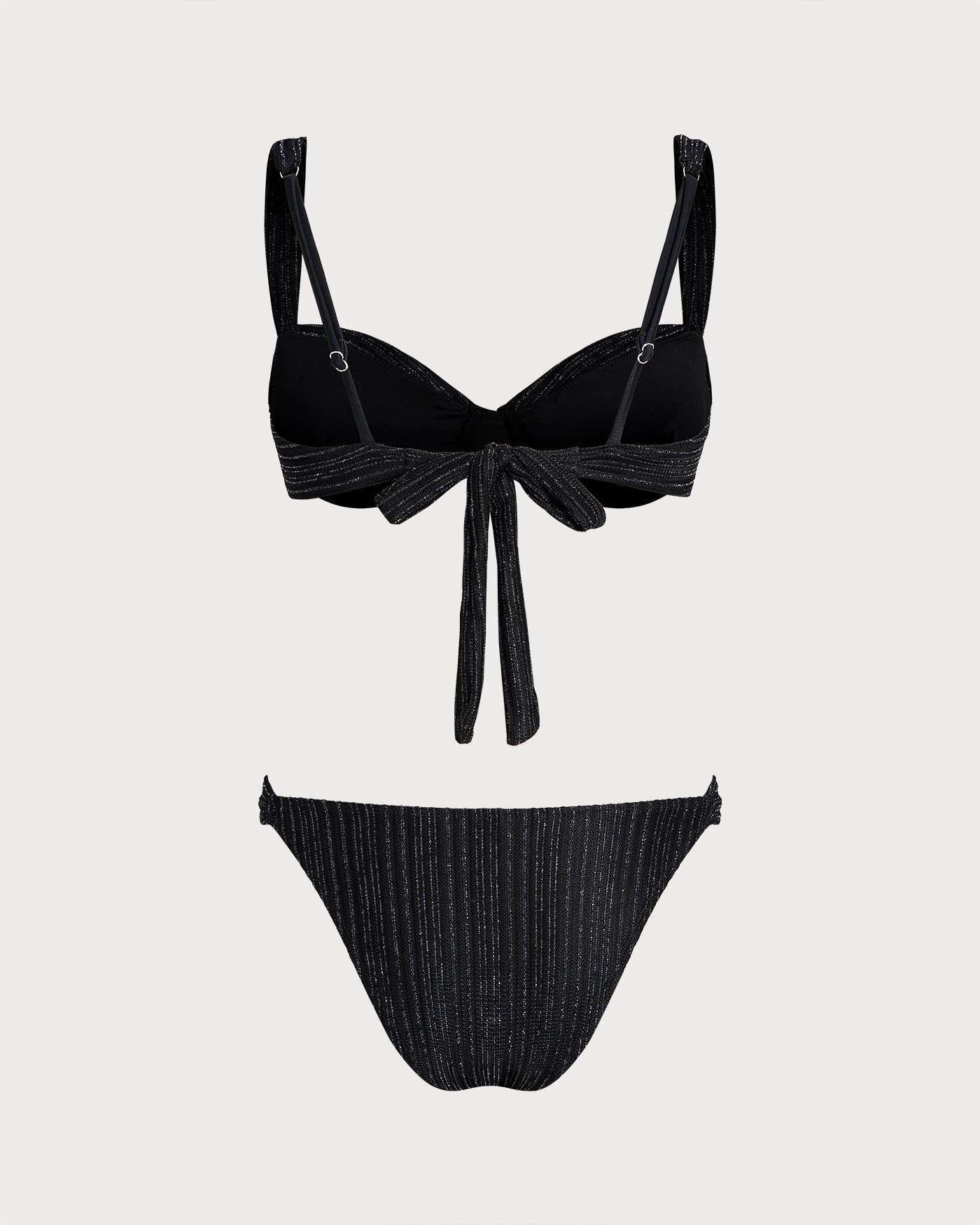 Paljettibikinit tuellisilla kupeilla, musta